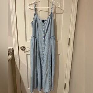 Gap seamed denim midi dress